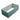 90cm Depth raised garden bed in green metal with open top and inner supports