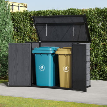 Garden Plastic Waterproof Bin Tool Storage Shed
