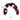 Halloween arch wreath, 33 cm wide, with skulls and black/burgundy rose garland