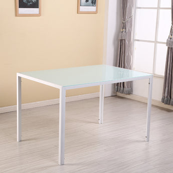 Modern Tempered Glass Dining Table Rectangular