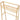 Close-up of slatted wooden shelf on a freestanding coat rack with side support rails
