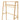 Wooden coat rack with slatted top shelf, open frame, and side support rails