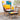 Multicolored linen armchair with cushion and matching footrest ottoman