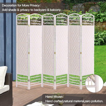 Elegant White Hollow-Out Screen Divider Living and Home 