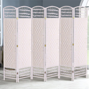 Elegant White Hollow-Out Screen Divider Living and Home 