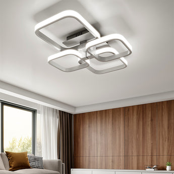 Contemporary LED Energy Efficient Semi-recessed Ceiling Luminaire