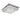 Rectangular recessed ceiling light with clear crystal clusters under metal housing