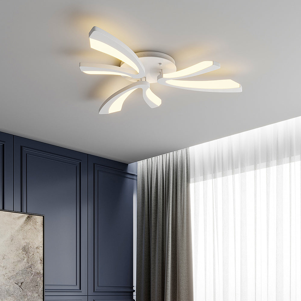 V Shaped LED Semi Flush Mount Ceiling Light
