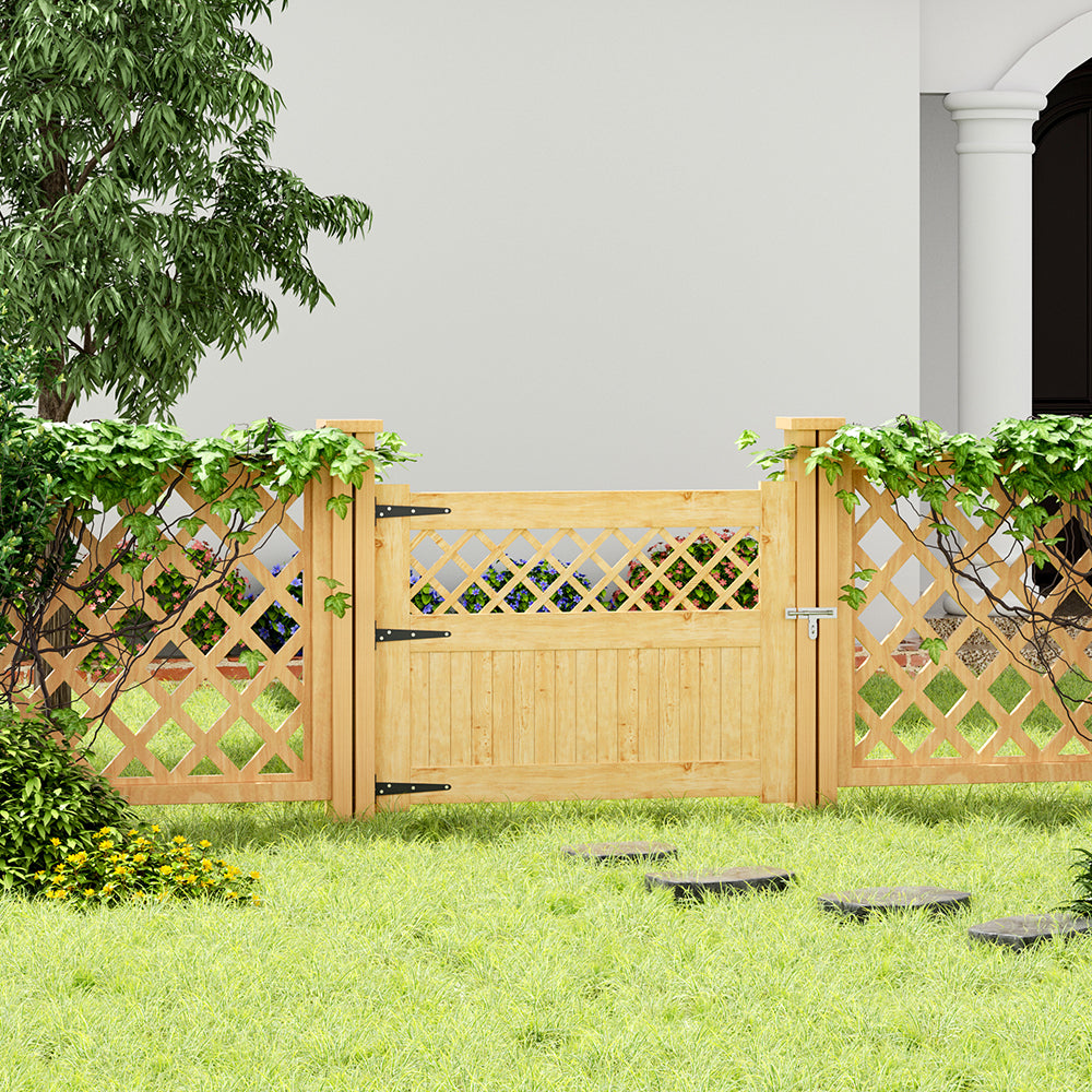 120CM Wide Wooden Garden Gate Latch