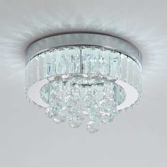 Adjustable LED Crystal Ceiling Light with Remote Control