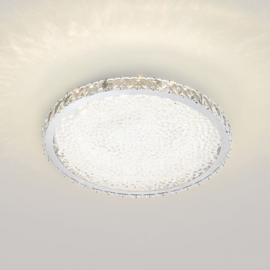 Round Adjustable LED Crystal Ceiling Light with Remote Control