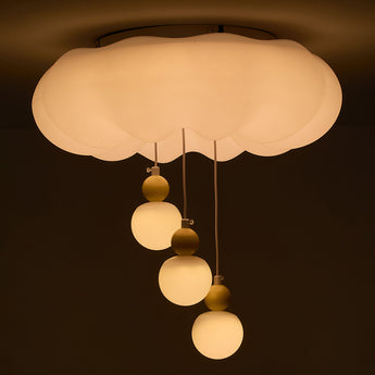 Modern Remote-controlled Ceiling Light with Pendant Decor