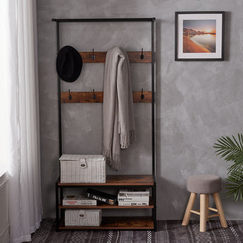 Metal Freestanding Coat Rack Open Wardrobe