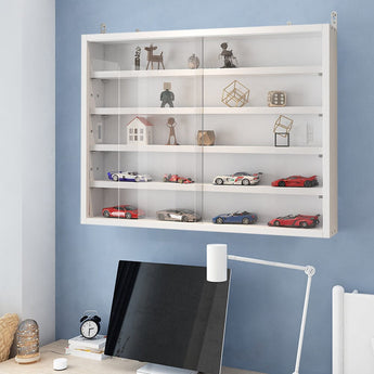 White Wall-Mounted Display Cabinet with Acrylic Front Living and Home 