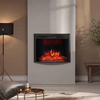 Gengmei EF-26A Curved Electric Fireplace: Stylish Heating with Adjustable Flame Colors Living and Home 