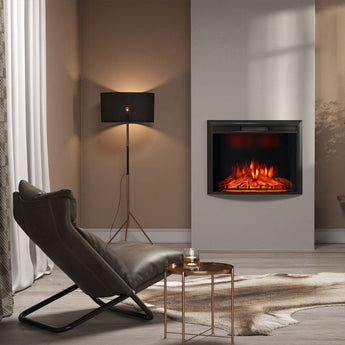 Gengmei EF-26A Curved Electric Fireplace: Stylish Heating with Adjustable Flame Colors Living and Home 