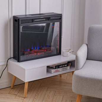 Electric Fireplace: Sleek Recessed Design with Dual Heating Options Living and Home 