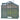 Aluminium garden greenhouse with green frame and clear polycarbonate panels