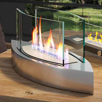 Unique Smokeless Stainless Steel Tabletop Ethanol Fireplace Living and Home 