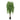 Artificial willow tree with hanging green leaves and brown trunk in a black pot