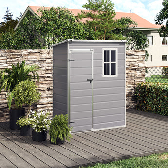 91CM Depth Plastic Lockable Garden Storage Shed with Window