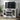 White electric fireplace TV stand with open cabinet shelves and central firebox