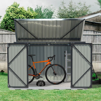 Outdoor Storage Shed for Rubbish Bin with Lockable Doors