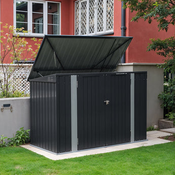 Outdoor Storage Shed for Rubbish Bin with Lockable Doors