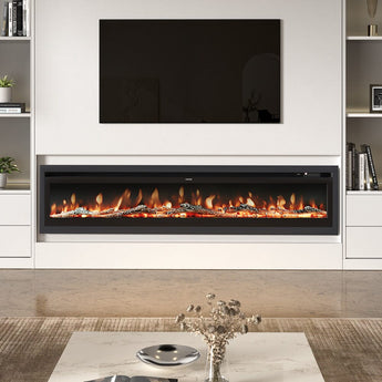 100 Inch Electric Fireplace with Remote 12 Flame Colours 1800W Living and Home 