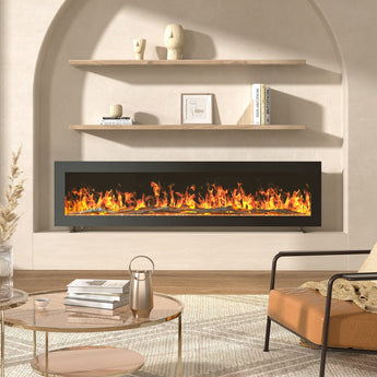 40/50/60 Inch Efficient Wall Mounted Electric Fireplace 1800W Floorstanding Fireplaces Wall Mounted Fireplaces Living and Home 