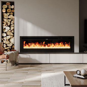 42/50 Inch Electrical Fireplace with Remote & Adjustable Heating Modes