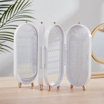 Portable Dustproof Jewellery Box with Mirror