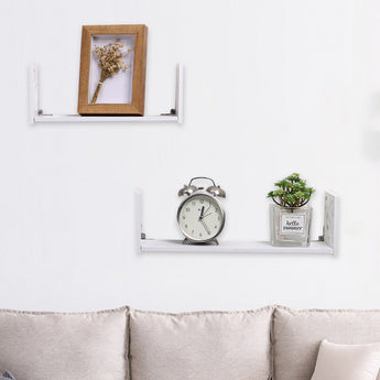 Modern Set of 2 U-Shaped Wall Floating Shelves