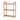 Bamboo wood 3-tier book storage shelf with open sides and slatted shelves