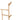 Natural bamboo clothes rack frame with side hooks and vertical ladder-style bars