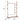 Brown bamboo clothes rack with dimensions shown: 155 cm tall, 100 cm wide