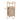 Bamboo laundry hamper basket with pull-out liner bag, front view, light wood and beige