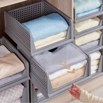 Folding Wardrobe Storage Box Drawer Organizer
