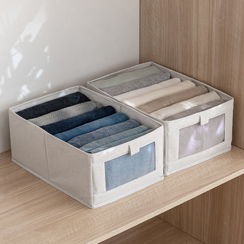 Foldable Fabric Clothes Jeans Storage Box Organizer