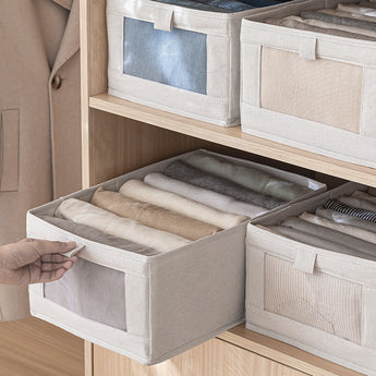 Foldable Fabric Clothes Jeans Storage Box Organizer