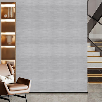 Modern 3D Grey Wood Grain Wallpaper