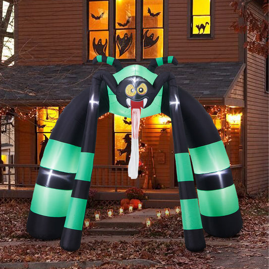 10ft Halloween Angry Spider Archway Inflatable with Build-In LED