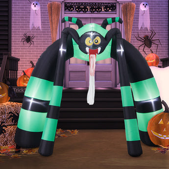 10ft Halloween Angry Spider Archway Inflatable with Build-In LED