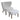 White boucle teddy accent chair with matching footstool, angled view