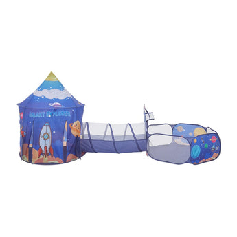 3 in 1 Aerospace Theme Play Tent with Play Tunnel and Ball Pit Play Tents Living and Home 