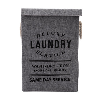 Foldable Home Laundry Baskets Laundry Hamper with Lid and Rope Handles