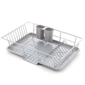 Metal Dish Drying Rack Dish Drainer Rack with a Removable Tray
