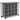 Grey fabric shoe rack with 16 cube compartments and padded top cover