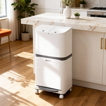 48L Plastic Step On Multi-Compartments Rubbish & Recycling Bin
