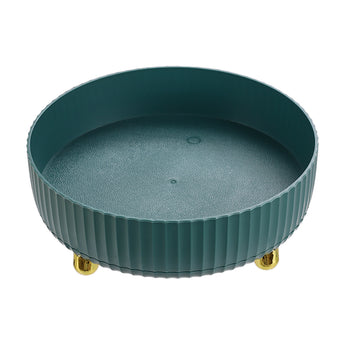 Rotating Round Spice Storage Rack Tray Turntable Kitchen Organizer Green